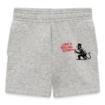 Wie ein Rolling Stone Monkey - Baby Shorts - Grau meliert - Vorne