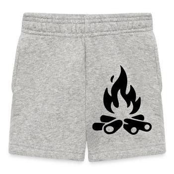 Bois de chauffage pour feu de camp - Short Bébé - gris chiné - Devant
