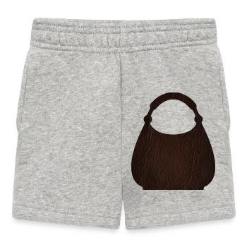 Texture du sac en cuir marron - Short Bébé - gris chiné - Devant