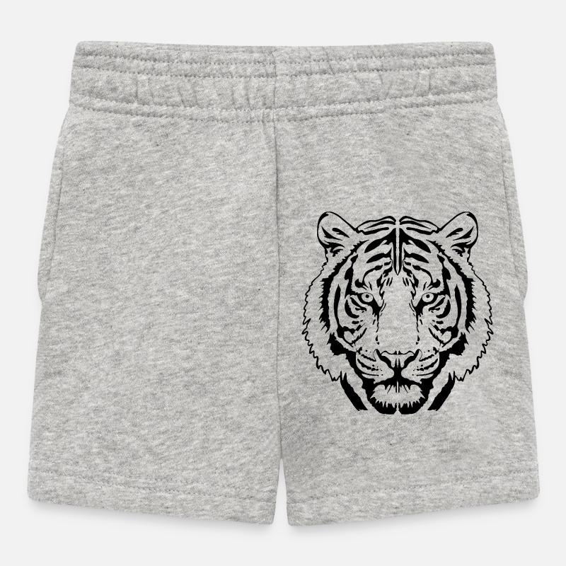 Art de lignes de tigre - Short Bébé - gris chiné