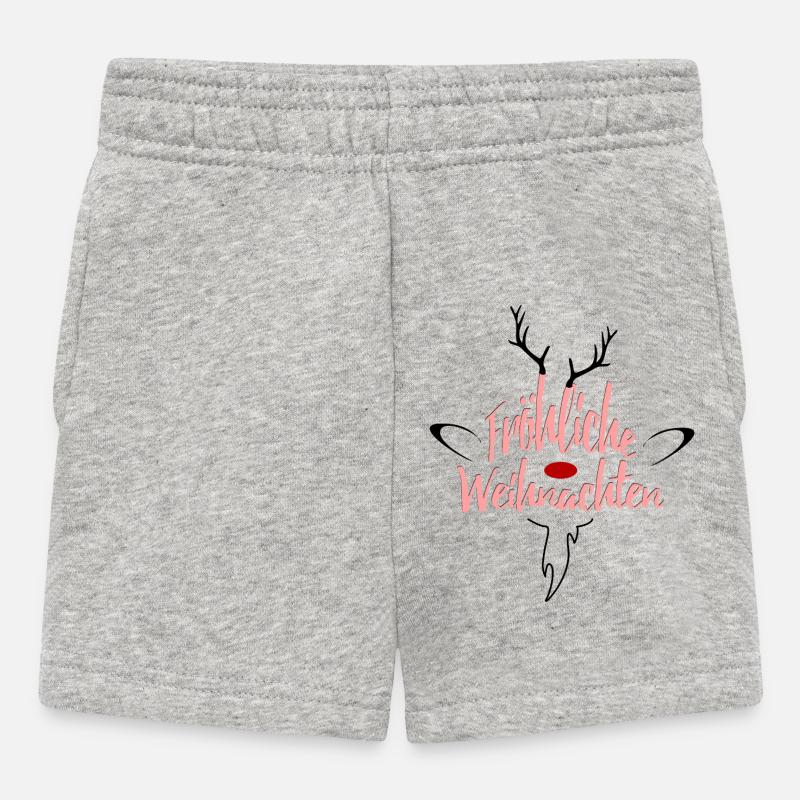 Écriture Rosé de Joyeux Noël - Short Bébé - gris chiné