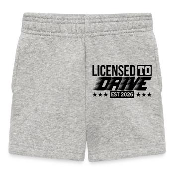 Führerschein 2026 Fahrprüfung Führerscheinprüfung - Baby Shorts - Grau meliert - Vorne