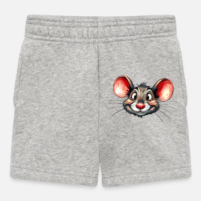 mouse - Baby Shorts - heather grey