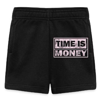 Le temps est de l’argent graphiques - Short Bébé - noir - Devant
