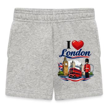 I Love London – Ikonische britische Ikonen - Baby Shorts - Grau meliert - Vorne