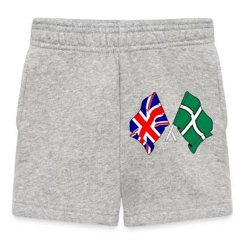Devon & Great Britain Cross - Baby Shorts - heather grey - Front