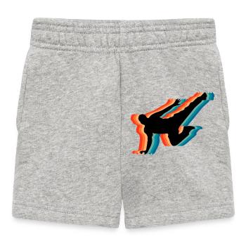 Parkour Heartbeat Pulse Retro Freerunning - Baby Shorts - Grau meliert - Vorne