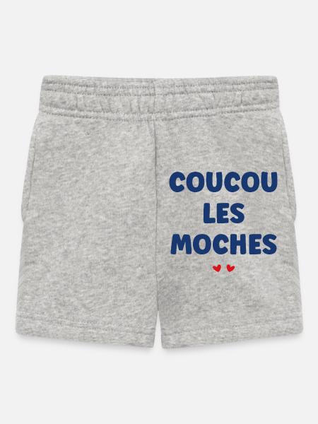 Hallo Hässlicher - Baby Shorts - Grau meliert