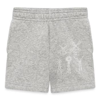 Wind Energy Wind Power Wind Turbine - Baby Shorts - heather grey - Front