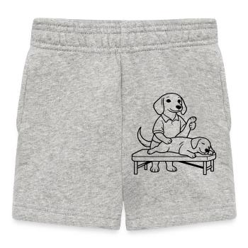 dackel physiotherapeut - Baby Shorts - Grau meliert - Vorne