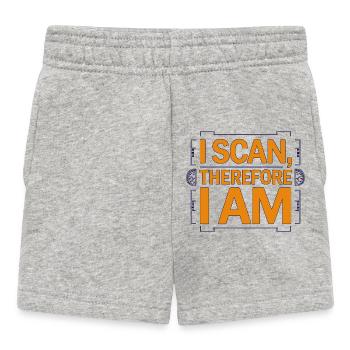 MRI Tech I Scan Therefore I Am MRI Technologist - Baby Shorts - Grau meliert - Vorne