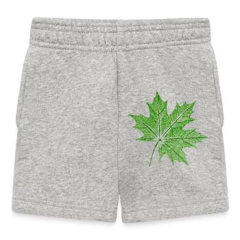 Érable feuillu / Feuille d’érable - Short Bébé - gris chiné - Devant
