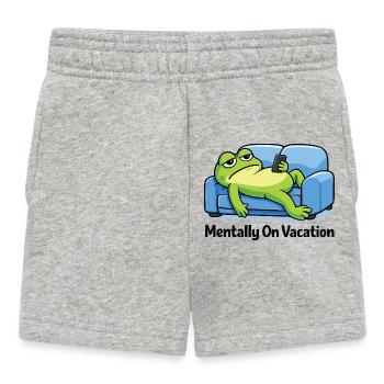 Funny Frog Meme - Baby Shorts - heather grey - Front