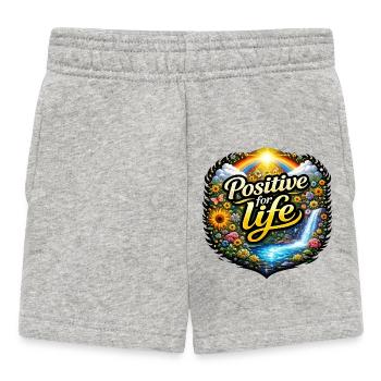 Positive for life - Baby Shorts - heather grey - Front
