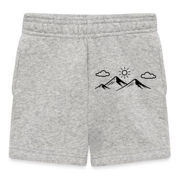 Berge Symbol - Baby Shorts - Grau meliert - Vorne