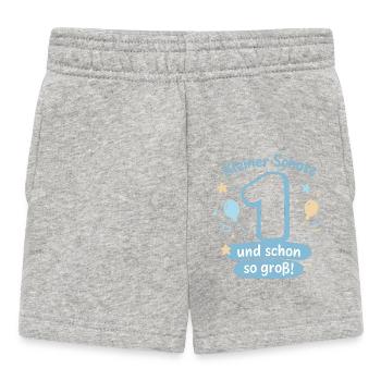 Garçon du 1er anniversaire – Petite chemise au trésor - Short Bébé - gris chiné - Devant