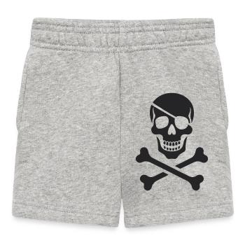 Le classique Jolly Roger Pirate Scream - Short Bébé - gris chiné - Devant