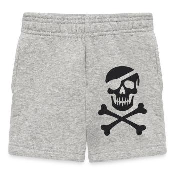 Le classique Jolly Roger Pirate Scream - Short Bébé - gris chiné - Devant