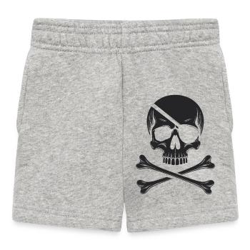 Le classique Jolly Roger Pirate Scream - Short Bébé - gris chiné - Devant