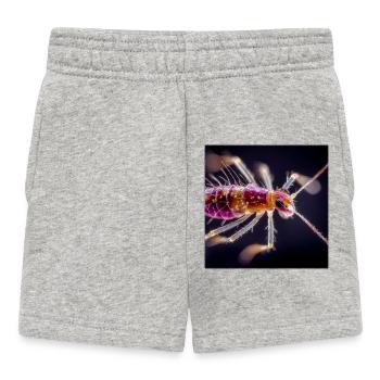 Neon Insect Macro – Abstract Micro World Design - Baby Shorts - heather grey - Front