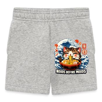 Ramen Neko Grande Vague - Short Bébé - gris chiné - Devant