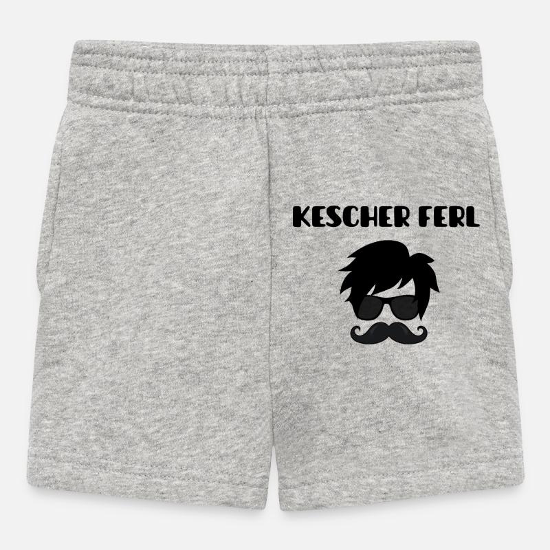 Motif du beau garçon - Short Bébé - gris chiné
