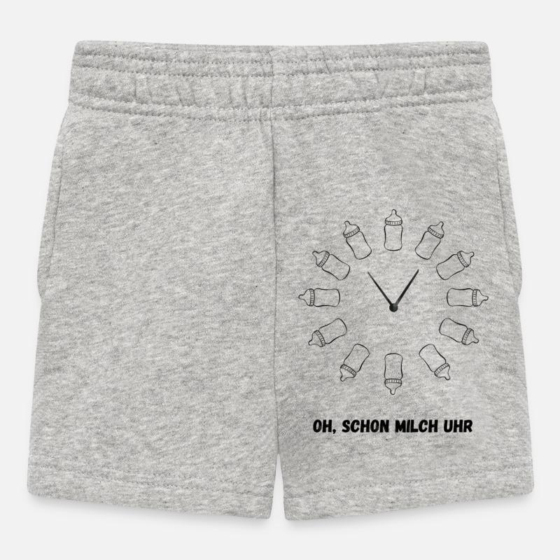 Montre fabriquée à partir de biberons - Short Bébé - gris chiné