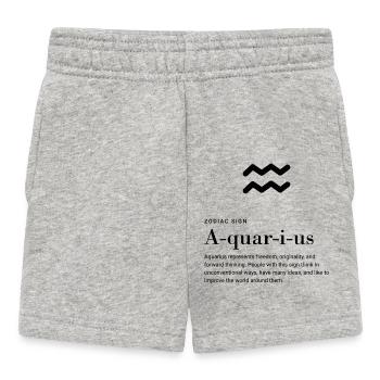Aquarius - Zodiac Sign - Baby Shorts - Grau meliert - Vorne