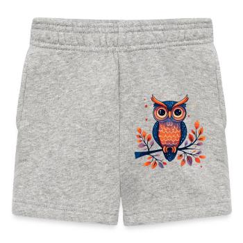 Wald Eulenzauber - Baby Shorts - Grau meliert - Vorne