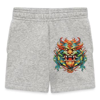 Drache Comic China - Baby Shorts - Grau meliert - Vorne