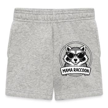Maman Raton laveur avec lunettes de soleil Logo - Short Bébé - gris chiné - Devant
