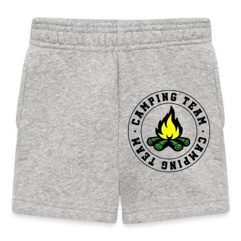 Équipe de camping Feu de camp - Short Bébé - gris chiné - Devant