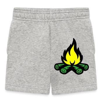 Flamme symbolique du feu de camp - Short Bébé - gris chiné - Devant