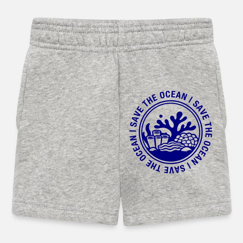 Sauver l’océan - Short Bébé - gris chiné