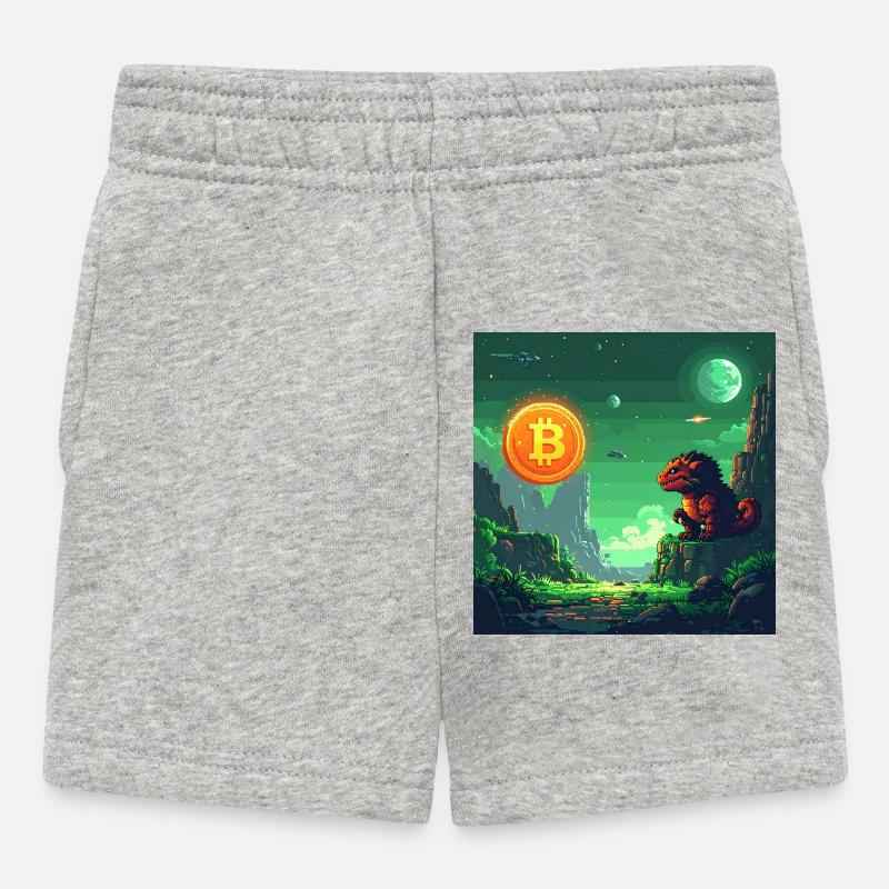 Odyssée Bitcoin dans l’espace - Short Bébé - gris chiné