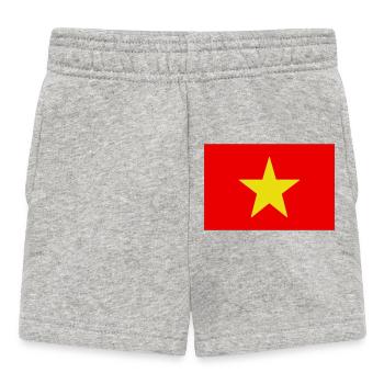 vietnamesische flagge rot mit gelben stern - Baby Shorts - Grau meliert - Vorne