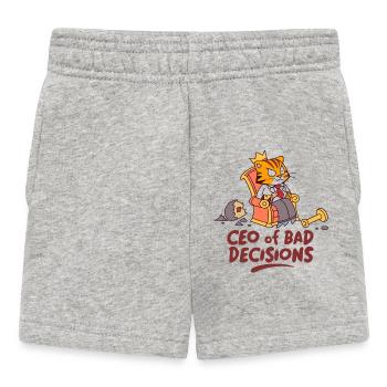 PDG de Cat : PDG de Bad Decisions - Short Bébé - gris chiné - Devant