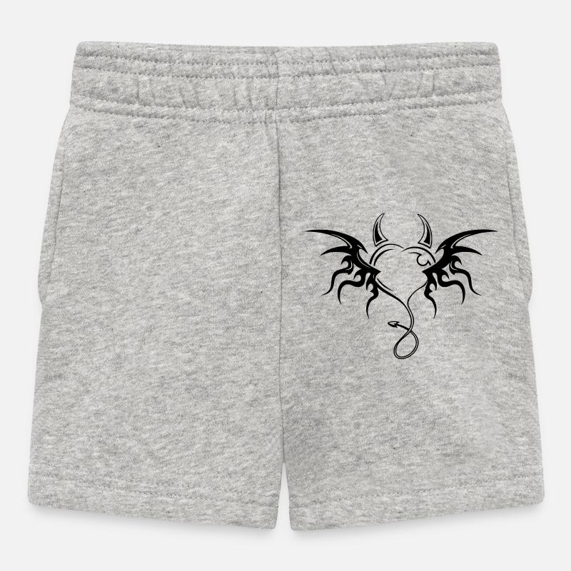 coeur de diable  - Short Bébé - gris chiné