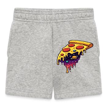 Tranche pizza cosmique - Short Bébé - gris chiné - Devant