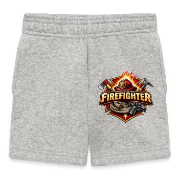 Feuerwehrheld Emblem Feuerwehr - Baby Shorts - Grau meliert - Vorne