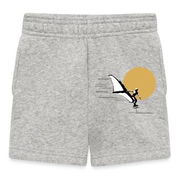 Wingfoiler in front of sun - Baby Shorts - heather grey - Front