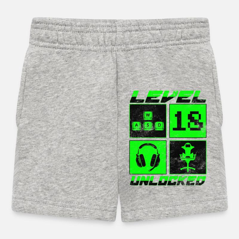 Niveau 18 débloqué - Short Bébé - gris chiné