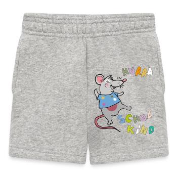 Hourra la souris écolière - Short Bébé - gris chiné - Devant