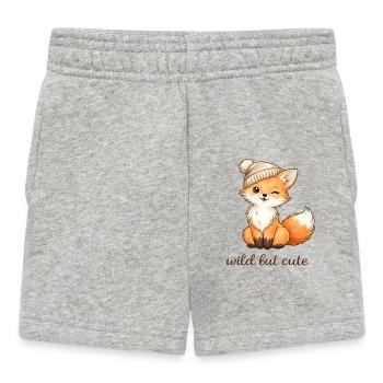 Kuscheliger Fuchs mit Mütze - Baby Shorts - Grau meliert - Vorne