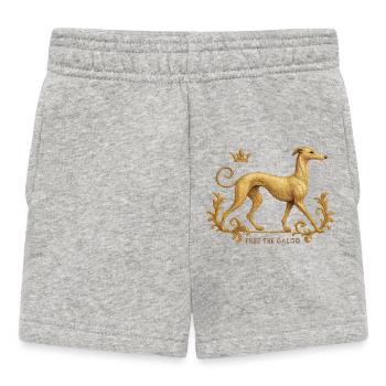 Free the Galgo - Embroidery Nr01 - Baby Shorts - heather grey - Front