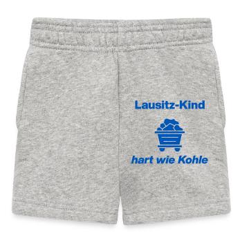 LAUSITZ-KIND: HARD AS COAL! - Baby Shorts - heather grey - Front