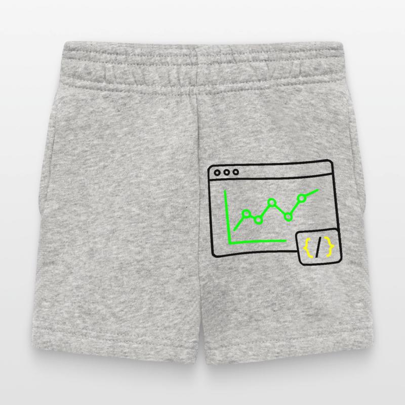 Web Analyse Chart Coding Browser Vektor Baby Shorts