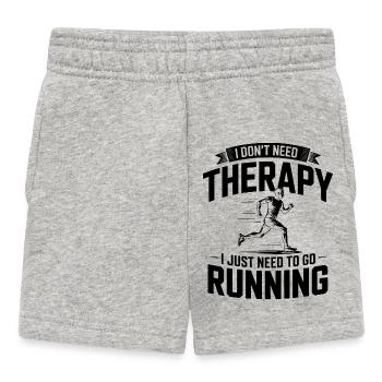 I dont need Therapy, I just need Running  - Baby Shorts - heather grey - Front
