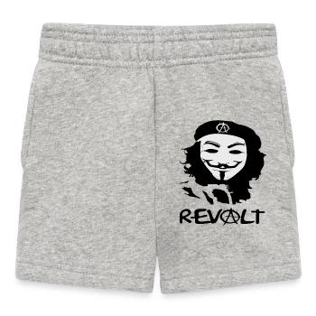 Maskierte Anarchie Silhouette - Baby Shorts - Grau meliert - Vorne