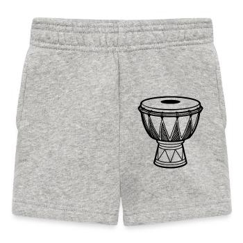Tambour africain - Short Bébé - gris chiné - Devant